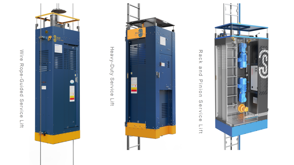 Three Kind of Service Lift for Wind Turbine